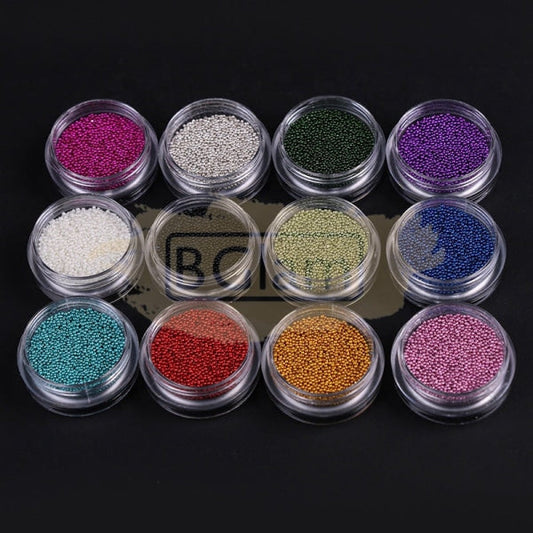 Nail Art Mini Caviar Plastic Beads Available In 12 Colors Translucent