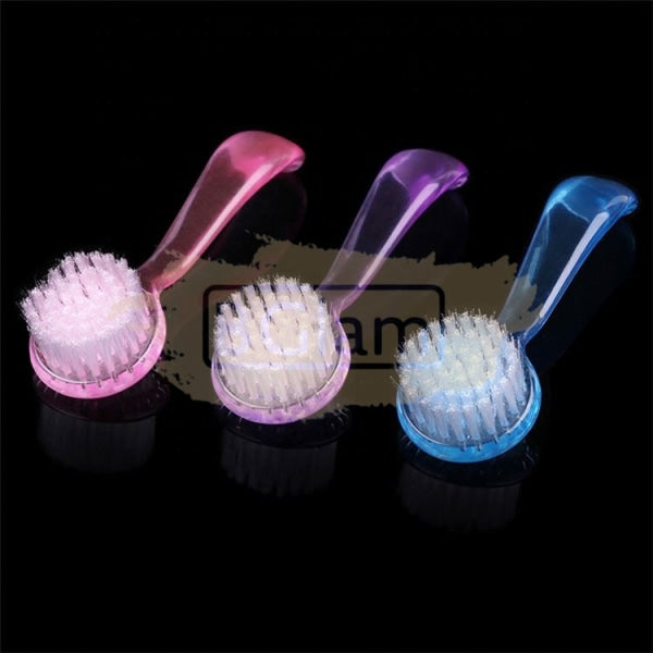 Round Fingernail Brush Cleaner With Handle Nail Cleaning