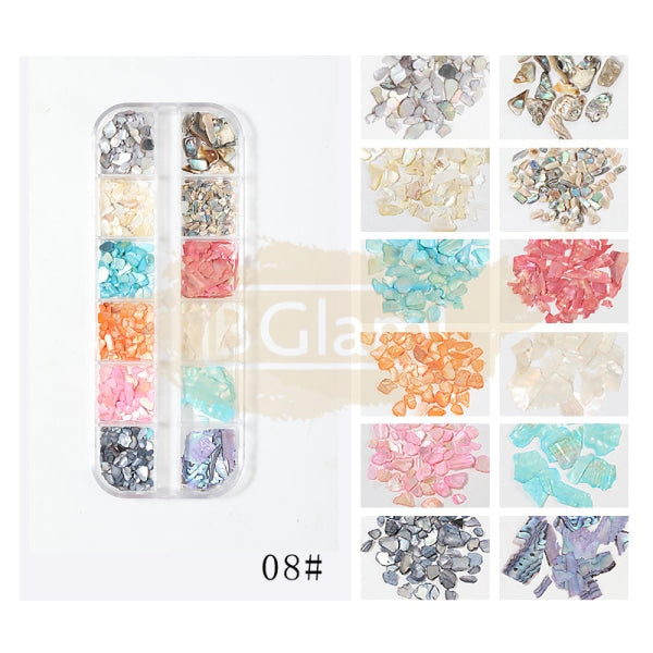 Nail Art Mixed Shell Jewelry Decoration Set - Available In 15 Designs 8