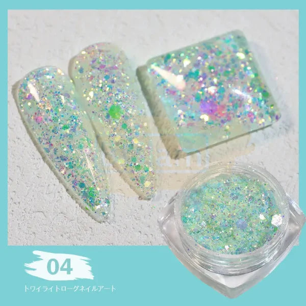 Nails Sequins | Shiny Laser Flash Series Qt0460 4 Nail