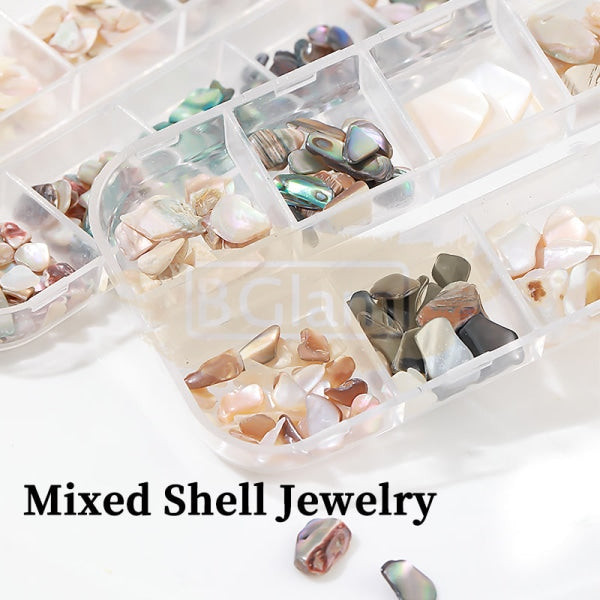 Nail Art Mixed Shell Jewelry Decoration Set - Available In 15 Designs