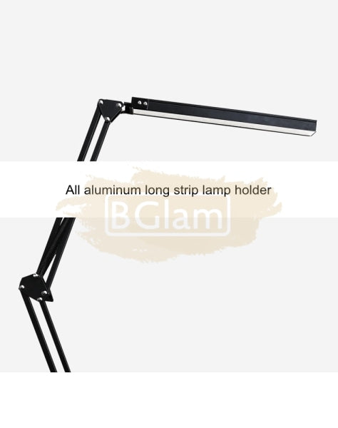 Usb Dimmable Led Folding Desk Lamp With Clamp - Black