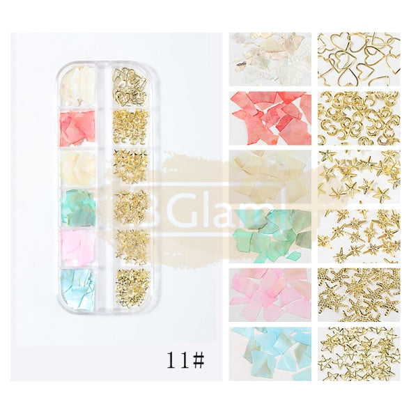 Nail Art Mixed Shell Jewelry Decoration Set - Available In 15 Designs 11