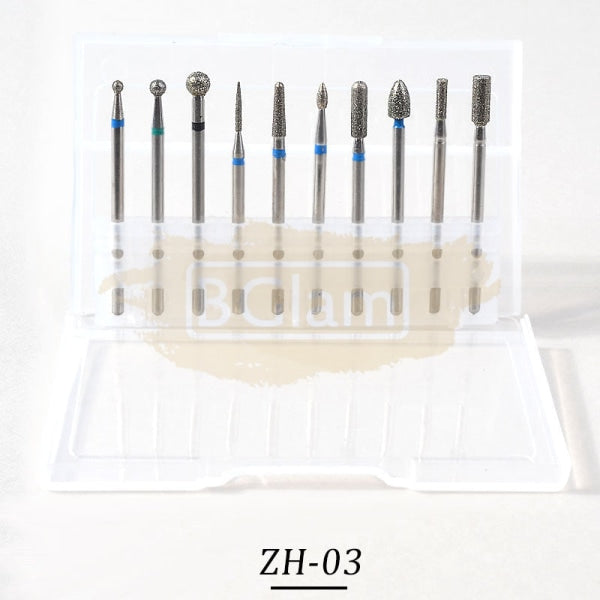 Diamond Nail Drill Bit Set 10 Pcs Zh-03