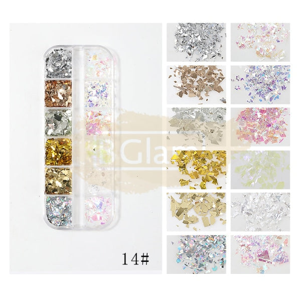 Nail Art Mixed Shell Jewelry Decoration Set - Available In 15 Designs 14