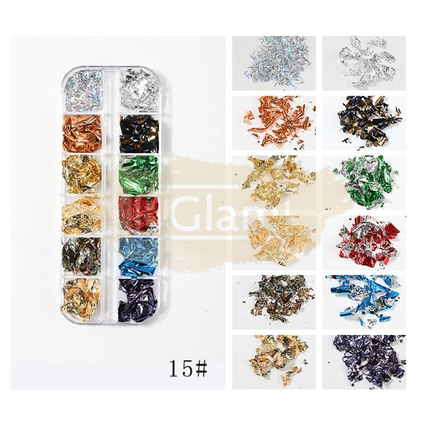 Nail Art Mixed Shell Jewelry Decoration Set - Available In 15 Designs