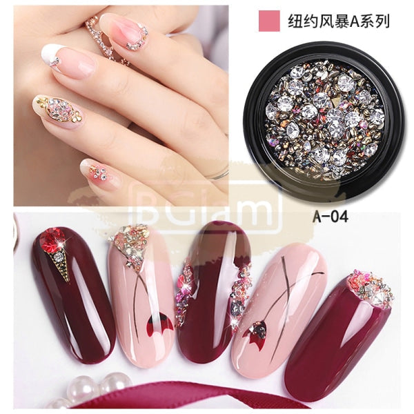 Glass Nail Rhinestone Diamond Crystal Stones - Available In 7 Colors Rhinestones