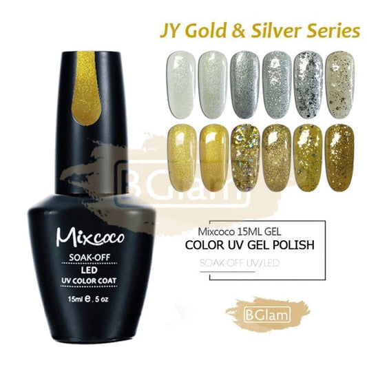 Mixcoco Soak-Off Gel Polish 15Ml - Jy Gold & Silver Collection Nail