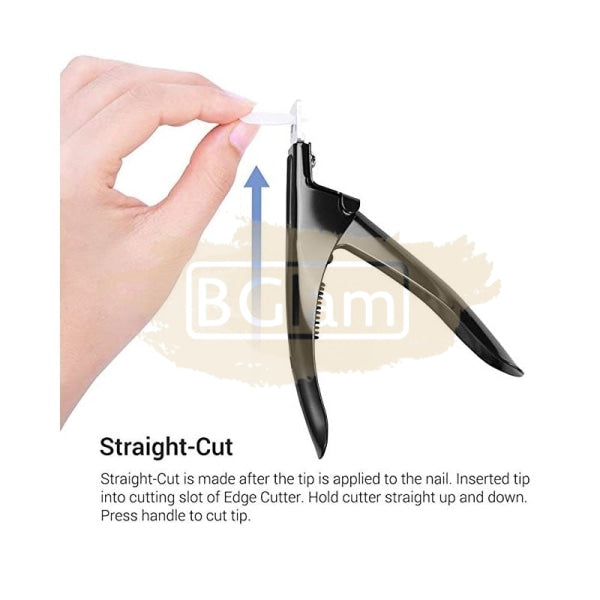 Professional Manicure Acrylic Nail Tip Cutter - Black/Silver Care