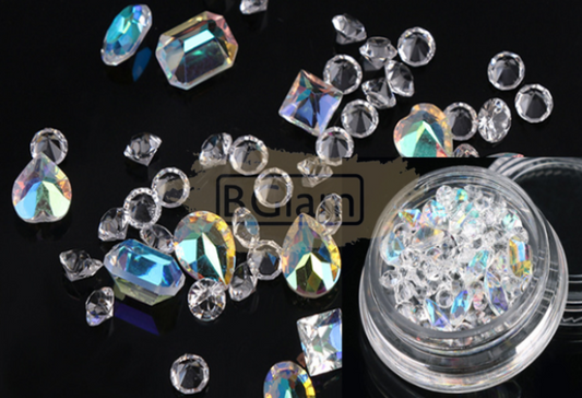 Clear Faceted Rhinestones Nail Art Decorations
