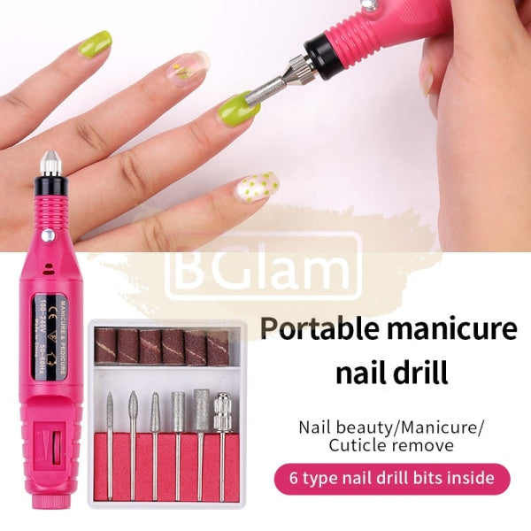 Portable Electric Nail Drill Machine 20 000 Rpm Pink