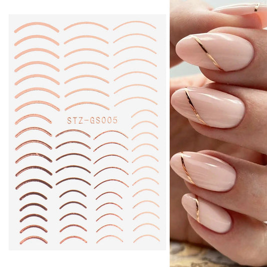 Nail Sticker Stz-Gs005 Rose Gold Stickers