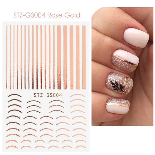 Nail Sticker Stz-Gs004 Rose Gold Stickers