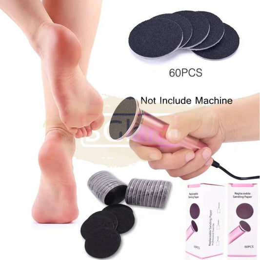 Sanding Paper Disc Refills For Electric Foot File Callus Machine (60 Pcs) Care