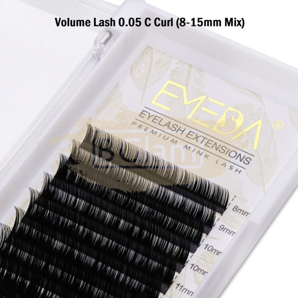 Emeda Faux Mink Eyelash Extensions - Volume Lash 0.05 C Curl 8-15Mm Mix False Eyelashes