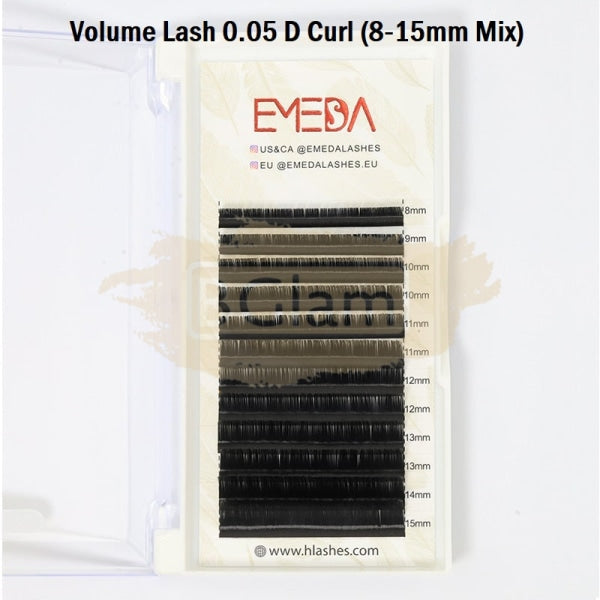 Emeda Faux Mink Eyelash Extensions - Volume Lash 0.05 D Curl 8-15Mm Mix False Eyelashes