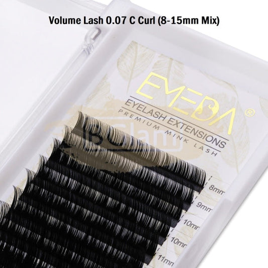 Emeda Faux Mink Eyelash Extensions - Volume Lash 0.07 C Curl 8-15Mm Mix False Eyelashes