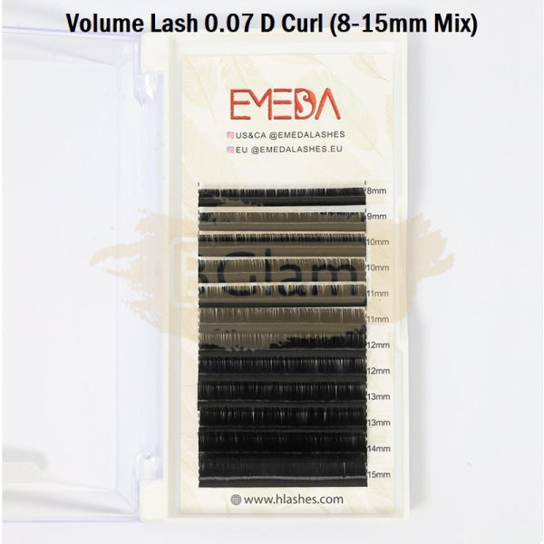 Emeda Faux Mink Eyelash Extensions - Volume Lash 0.07 D Curl 8-15Mm Mix False Eyelashes