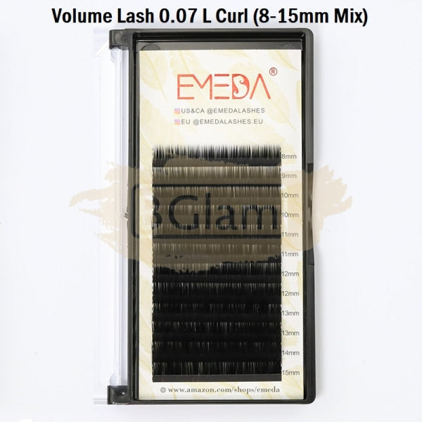 Emeda Faux Mink Eyelash Extensions - Volume Lash 0.07 L Curl 8-15Mm Mix False Eyelashes