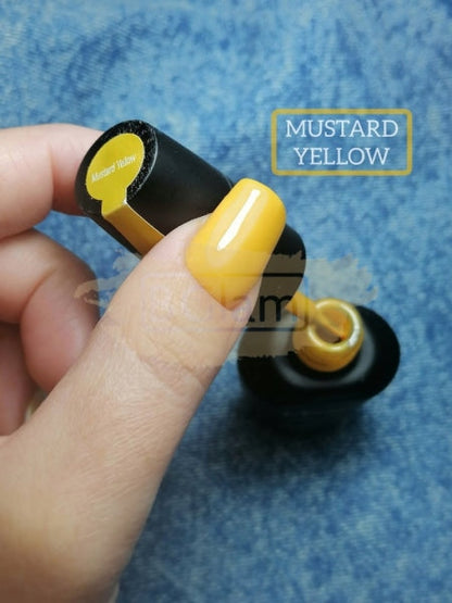 Mixcoco Soak-Off Gel Polish 15Ml - Yellow 023 (Mustard Yellow) Nail