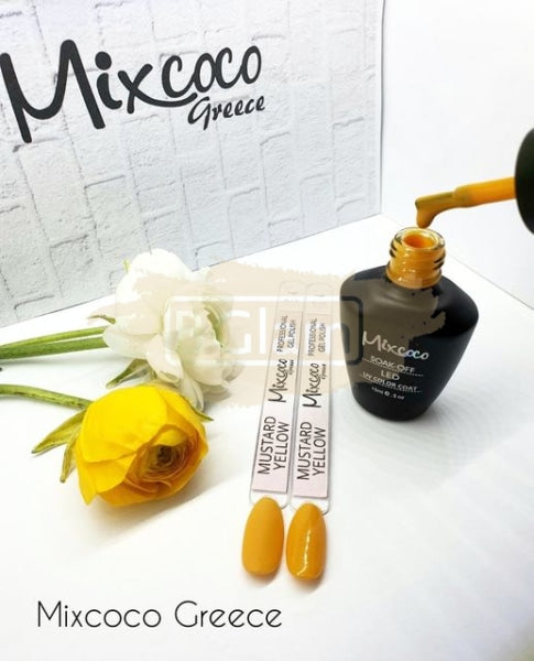 Mixcoco Soak-Off Gel Polish 7.5Ml - Yellow 023 (Mustard Yellow) Nail