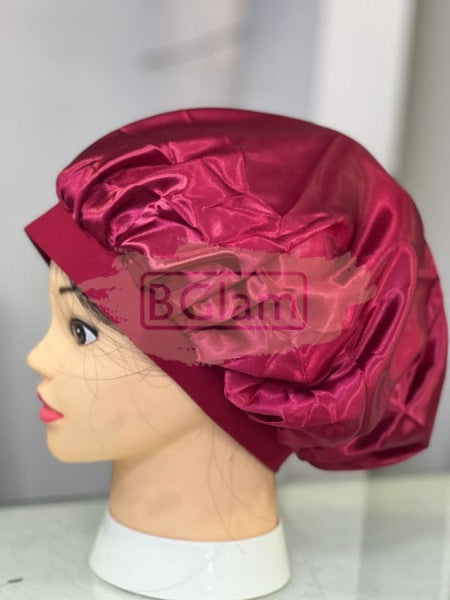 Satin Sleep Hair Bonnet - Rose Accessories