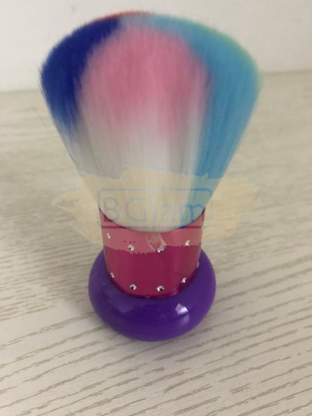 Colorful Soft Hair Mushroom Style Nail Dust Brush Purple