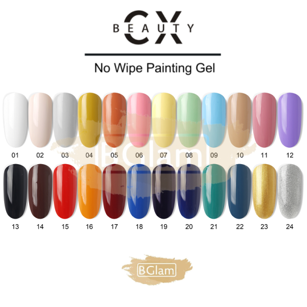 Cx Beauty No Wipe Painting & Stamping Gel