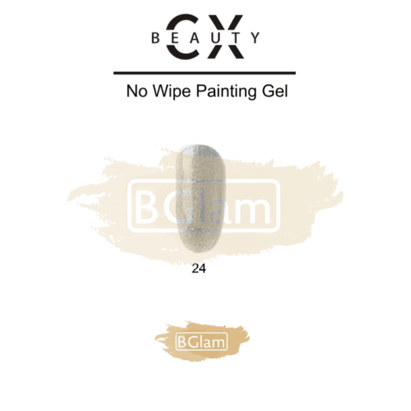 Cx Beauty No Wipe Painting & Stamping Gel 24 Silver Glitters