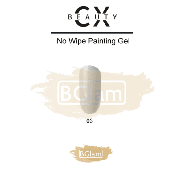 Cx Beauty No Wipe Painting & Stamping Gel 3 Silver