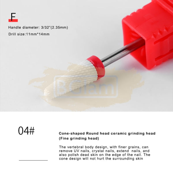 Ceramic Nail Drill Bit 3/32 Available In 12 Types 4