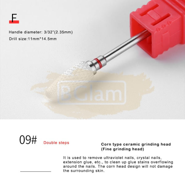 Ceramic Nail Drill Bit 3/32 Available In 12 Types 9