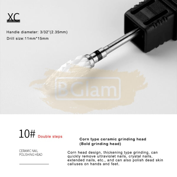 Ceramic Nail Drill Bit 3/32 Available In 12 Types 10:  Pt15 Xc Torch Cylinder (C) Extra Coarse