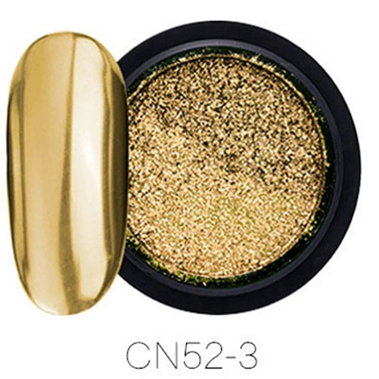 Nail Powder | Metallic Chrome Mirror Powder with applicator