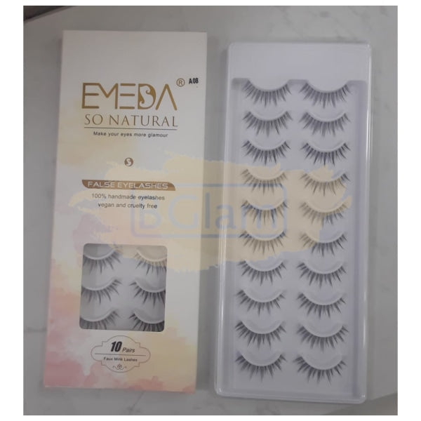 Emeda - Clear Band Lash A08 (10 Pairs) False Eyelashes