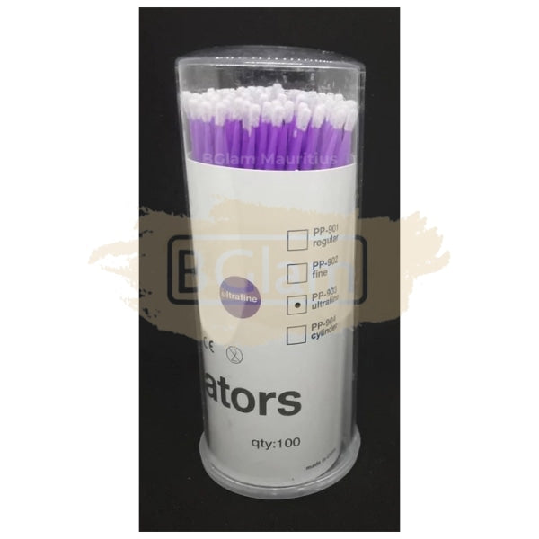 Disposable Micro Brushes Applicators For Eyelash Extension (100 Pieces Per Box) Purple Pp-903