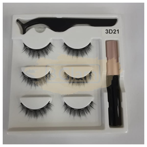 Magnetic Eyelash Kit (5 Magnets Per Lash) - 3D21 Lash