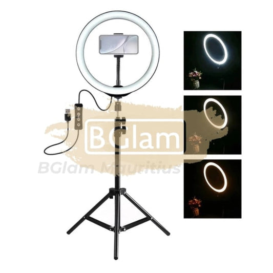 Multi-Function Usb Ring Light 30 Cm With Tripod & Phone Clip Salon Furnishing
