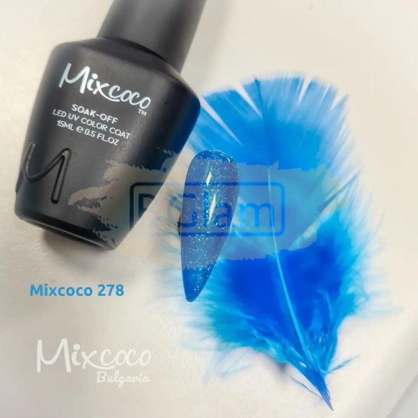 Mixcoco Vernis Semi-Permanent 15Ml | Shine Color Glitter #278 (Lb 02) Gel Nail Polish