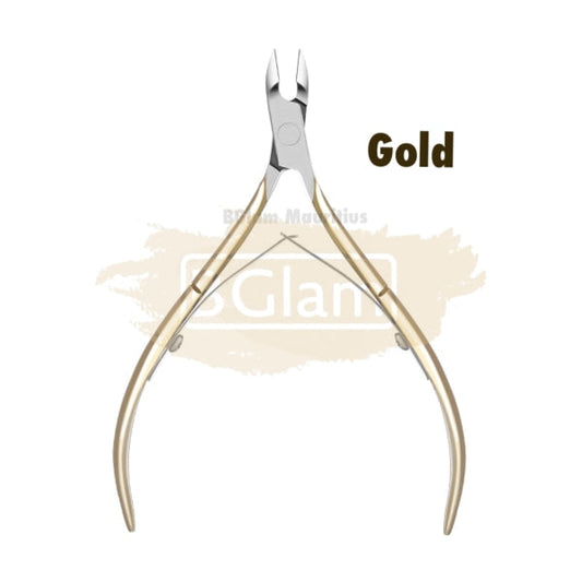 Stainless Steel Cuticle Nipper 1/2 Jaw Gold Beauty Accessories
