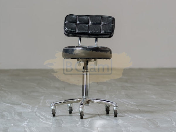 Beauty Salon Hydraulic Swivel Stool With Backrest M-511-512 Black