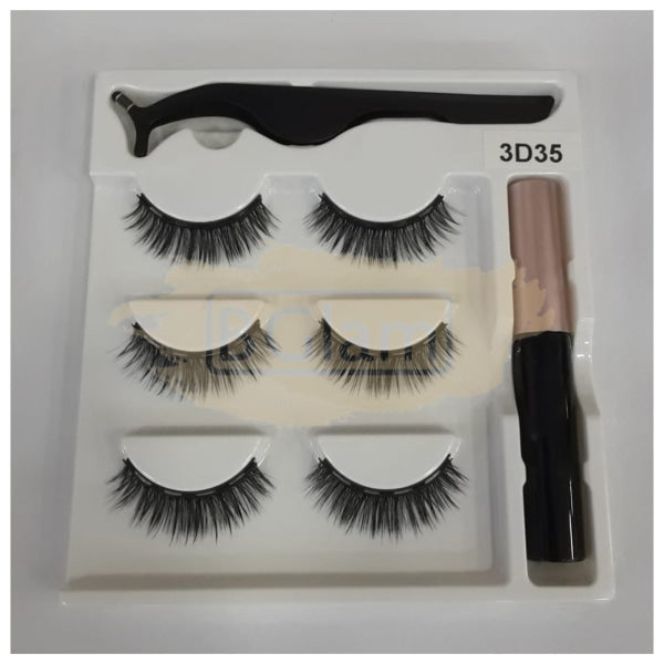 Magnetic Eyelash Kit (5 Magnets Per Lash) - 3D35 Lash