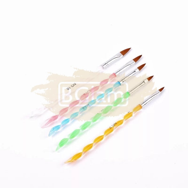 Acrylic Brush Set - 5 Pieces Nail