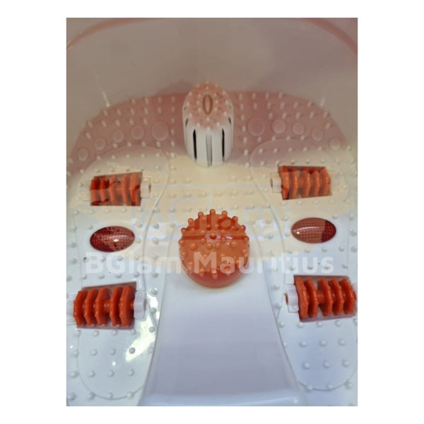 Foot Spa Bath Massager With Heat & Rollers - Orange/White Salon Furnishing