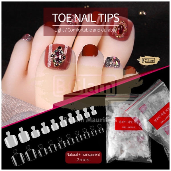 Toe Nail Tips Clear 500 Acrylic