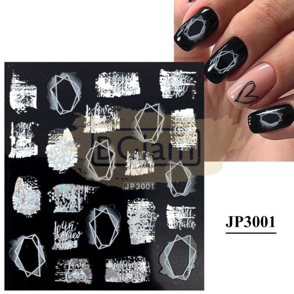 5D Embossed Nail Art Stickers - Jp 3001