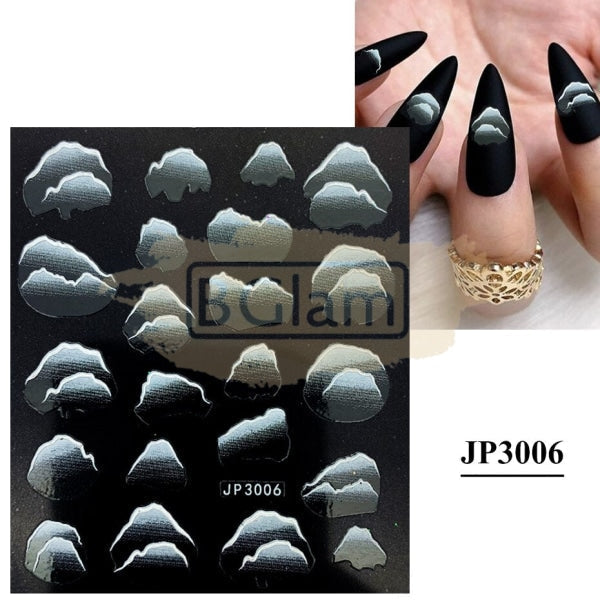 5D Embossed Nail Art Stickers - Jp 3006