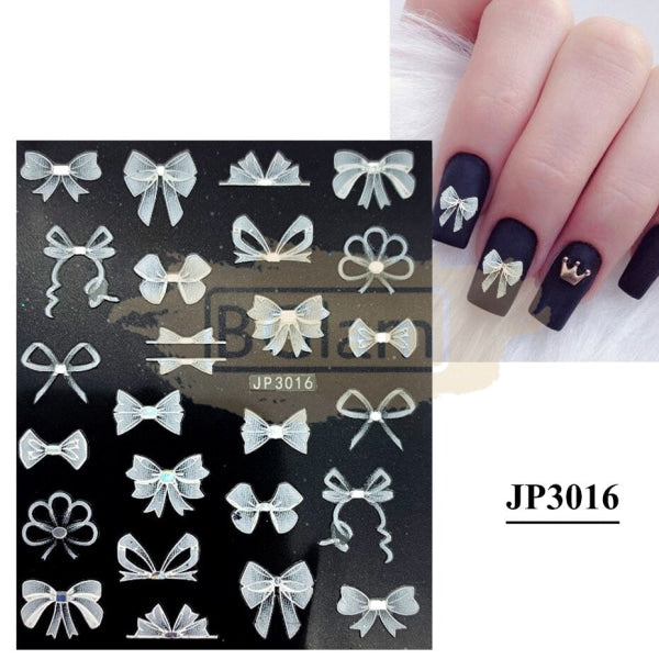 5D Embossed Nail Art Stickers - Jp 3016