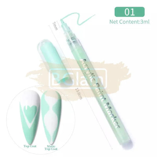 Acrylic Paint Marker Pen - Pastel 01 Mint Green Nail Accessories