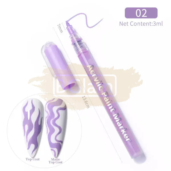 Acrylic Paint Marker Pen - Pastel 02 Lavendar Nail Accessories